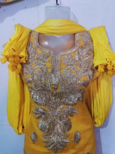 Haldi Ceremony Party Wear Dress