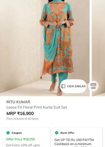 Ritu Kumar Floral Kurta Suit Set