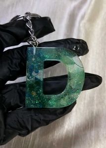 Resin Alphabet Keychain