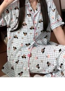 Cute Bear Print Pajama Set