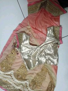 golden saree  and blouse