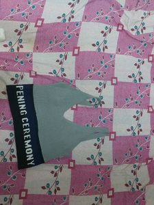 Grey Croptop  . Stretchable.  Xs But Fits Someone