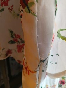 floral print white frock