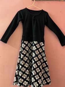 Girl's Black & White Dress