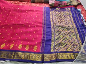 Red &amp; Blue Saree