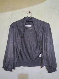 Grey free size jacket for casual wears