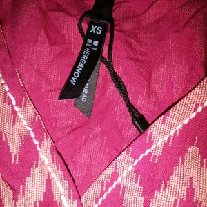 V- Neck Angrakha Short Kurti