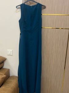 Faballey Elegant Teal Maxi Dress