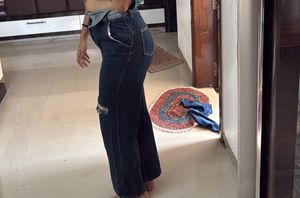 Distressed Wide Leg Jeans