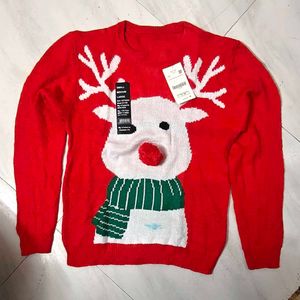 Festive Reindeer Christmas Sweater