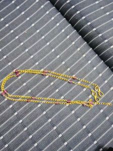 Golden Stone Beads Anklet