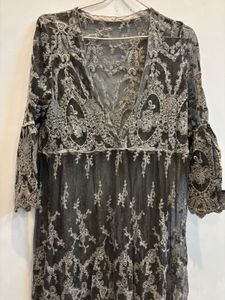 Grey Lace Dress