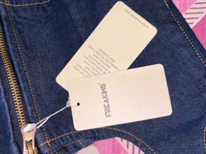 Brand New Freakins Denim Corset Top (Size S)🎀