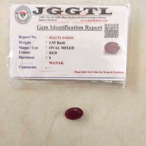 5.55 Ratti AA+Quality Natural Ruby/Manak gemstone