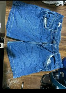 Navy Blue Short Demin Jeanss