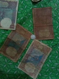 Combo Of Old Indian Notes And Coins