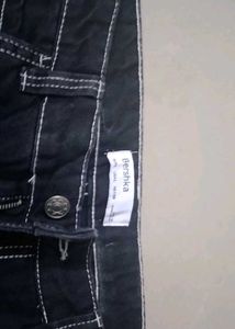 Cargo 6 Pocket Denim Jeans Black