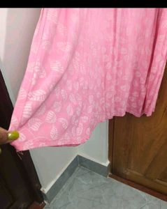 Pink Kurti With Beautiful Print