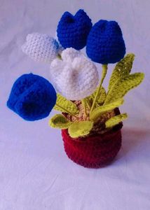 Handmade Crochet Tulip Plant