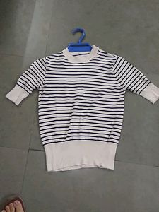 Women Striped Round Neck Top