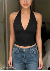 Black Halter Top