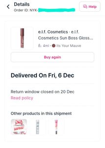 ELF Sun Boss Lip Gloss SPF 25
