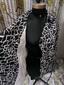Chic Animal Print Trench Coat