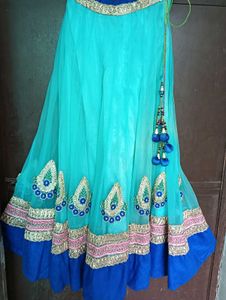Blue &amp; Turquoise Lehenga Set