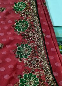 Work Saree With Blouse