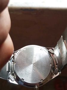 Seiko Orignal Japan Quartz Black Mens Two Tone .