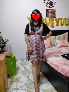 Check Front Criss Cross Dress