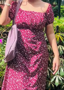 Floral Print Midi Dress