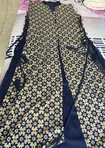 A- Line Kurti - Navy blue