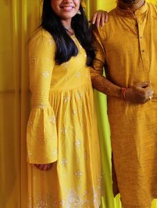 Yellow Printed Maxi Dress