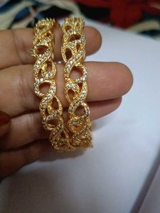Gold Plated Cz Bangles