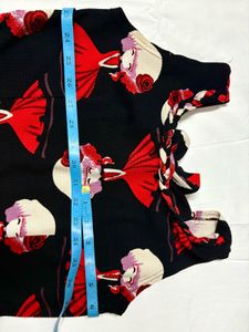 Cute Girl Print Peplum Top
