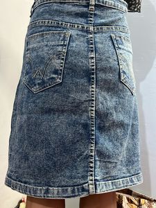 Denim A-Line Mini Skirt
