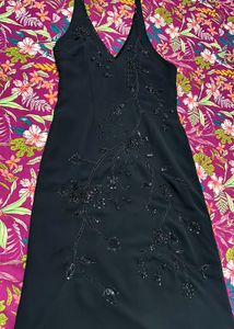 Black Vintage Dress With Beach Dres