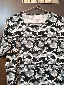 Camo Print Side-Tie Stretchable Top | M Size