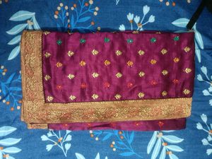 Elegant Embroidered Saree