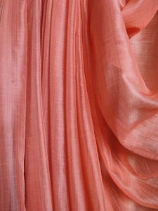 Peach Coloured Embroidery Design Saree