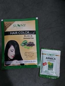 Sunny Herbals Hair Color Black And Shampoo