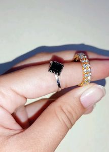 Black And Gold Rings