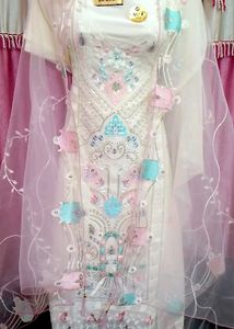 Pakistani Embroidered Fancy Dress Material