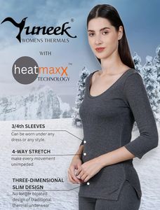 Grey Womens Thermals Top