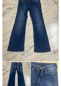 blue low waist jeans