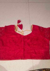 Red Embroidered Blouse