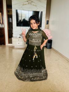 Mehndi Green Lehnga Choli