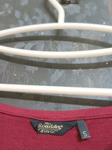 Maroon Off Shoulder Top