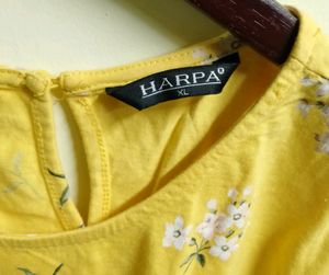 Harpa Yellow Floral Print Top (Woman)